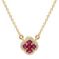 Collar de Plata Bañada en Oro con Rubí de Madagascar