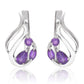 Pendientes de Plata Bañada en Oro con Amatista de Marruecos