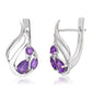 Pendientes de Plata Bañada en Oro con Amatista de Marruecos
