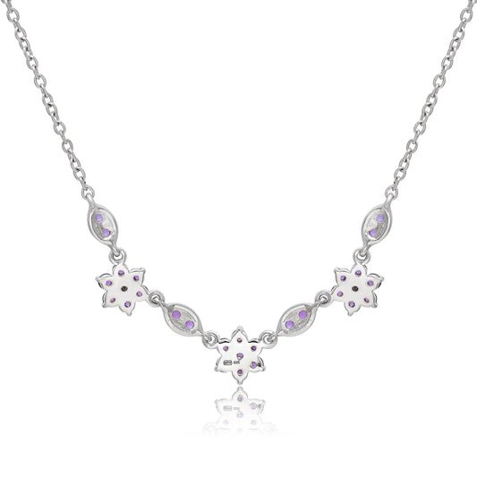 Collar de Plata con Amatista de Marruecos