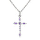 Cruz Colgante de Plata con Amatista de Marruecos