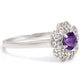 Anillo de Plata con Amatista de Marruecos y Topacio Blanco
