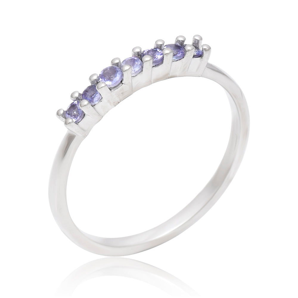 Anillo de Plata con Tanzanita AAA 1 