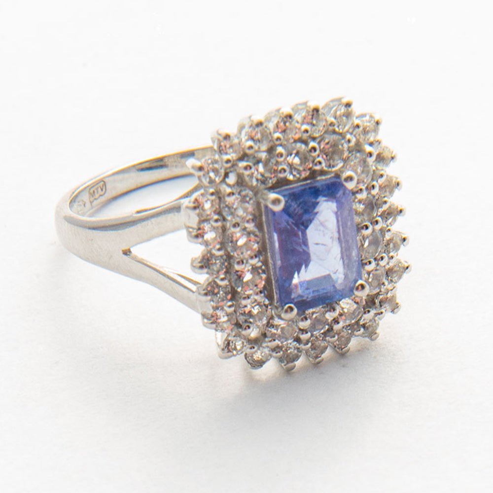 Anillo de Plata con Tanzanita AAA