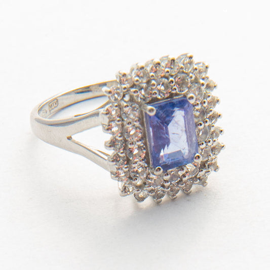 Anillo de Plata con Tanzanita AAA