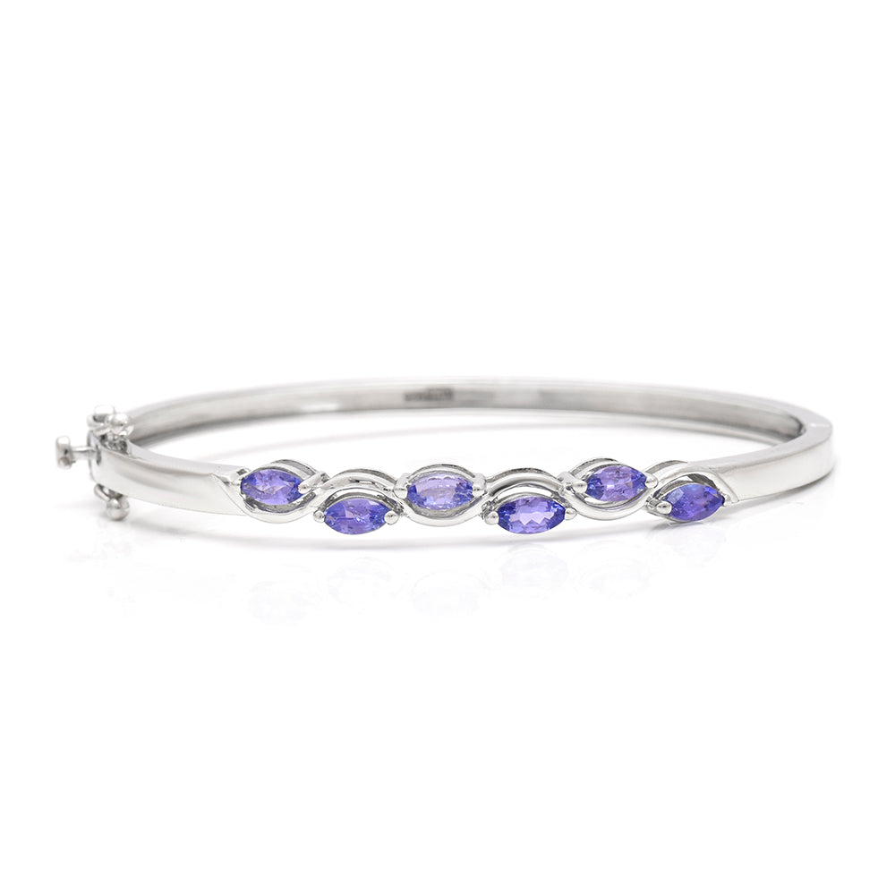 Brazalete de Plata con Tanzanita AAA 2 