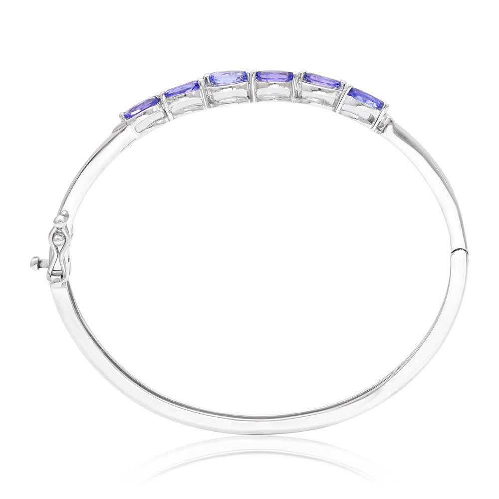 Brazalete de Plata con Tanzanita AAA 3 