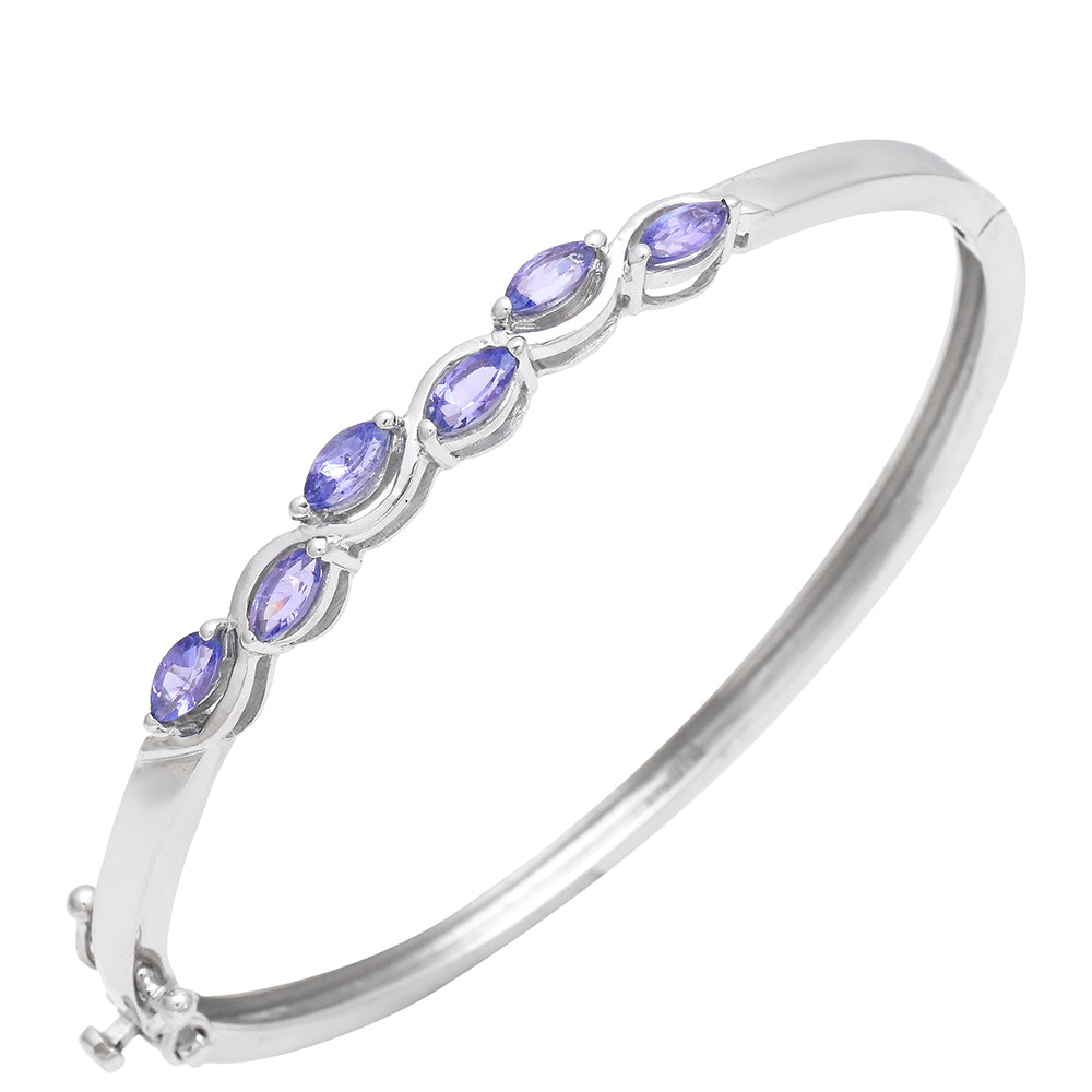 Brazalete de Plata con Tanzanita AAA 1 