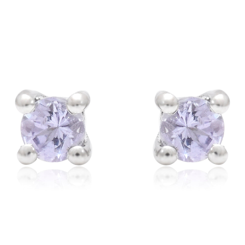 Pendientes de Plata con Tanzanita AAA