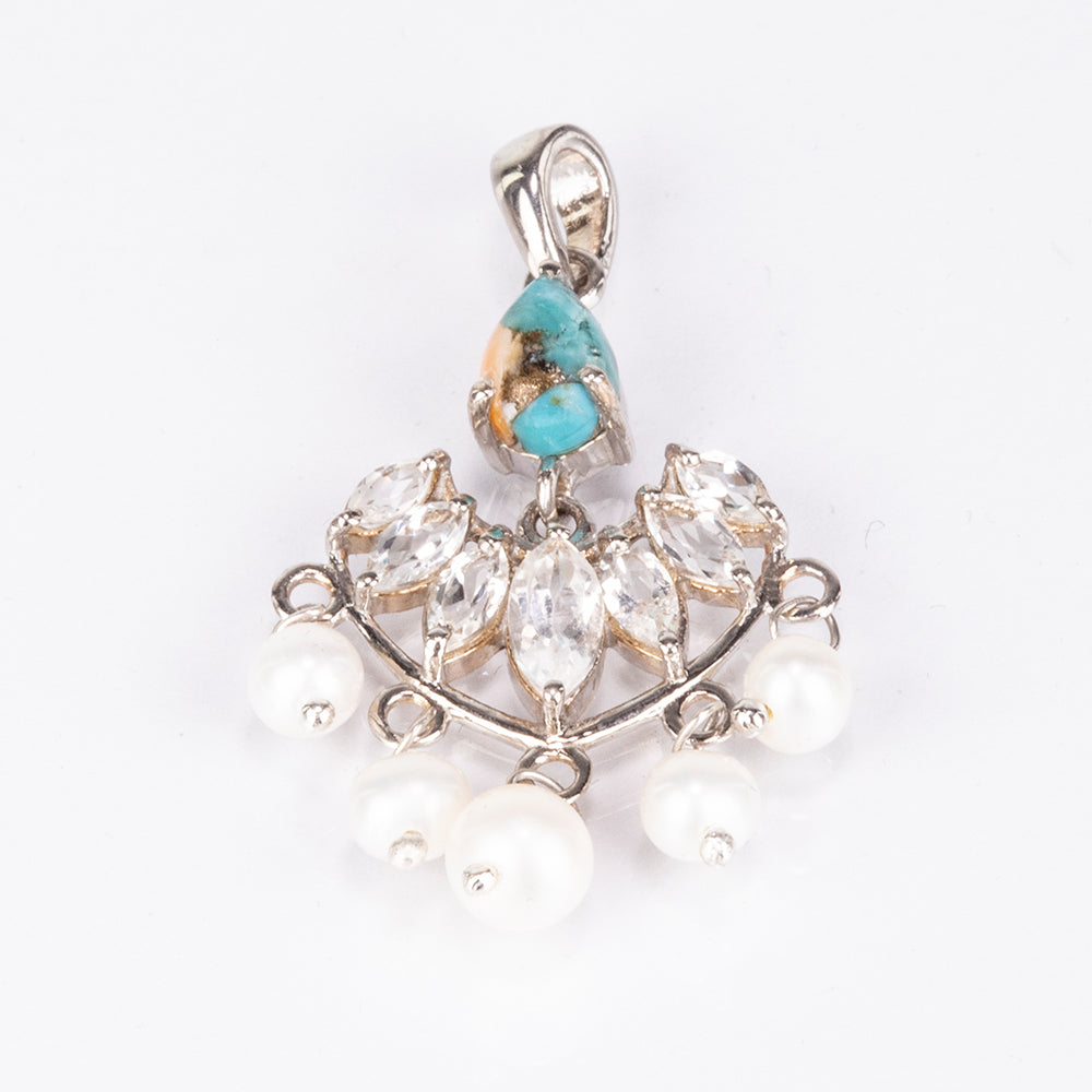 Colgante de Plata con Turquesa Ostra 6 