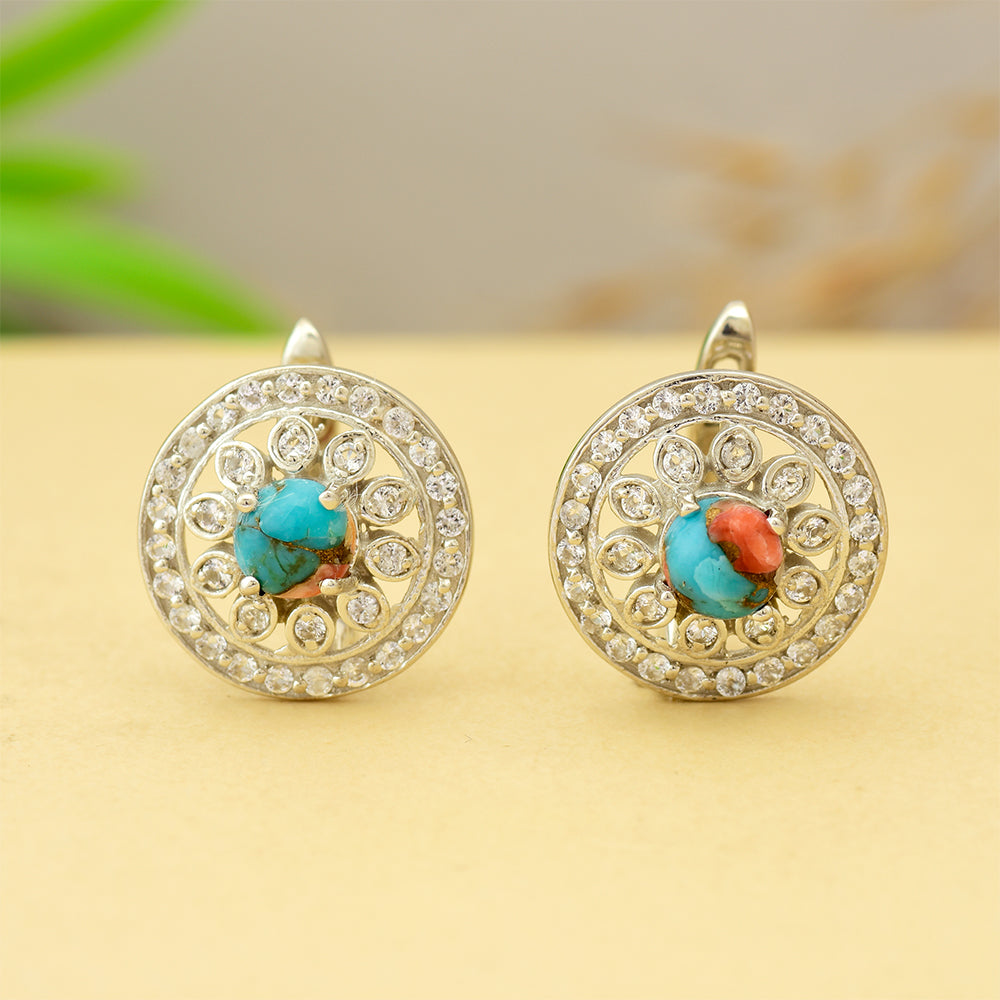 Pendientes de Plata con Turquesa Ostra