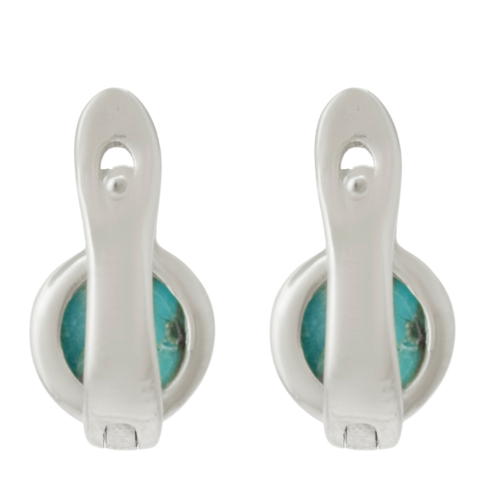 Pendientes de Plata con Turquesa Ostra 4 