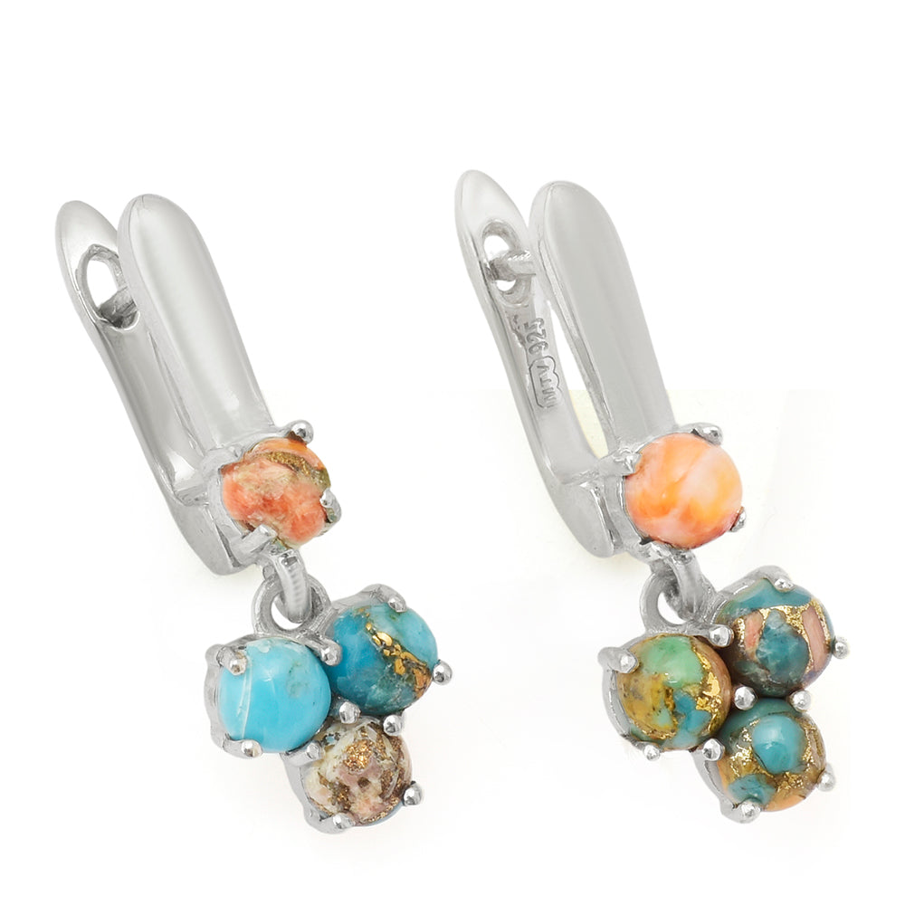 Pendientes de Plata con Turquesa Ostra 2 