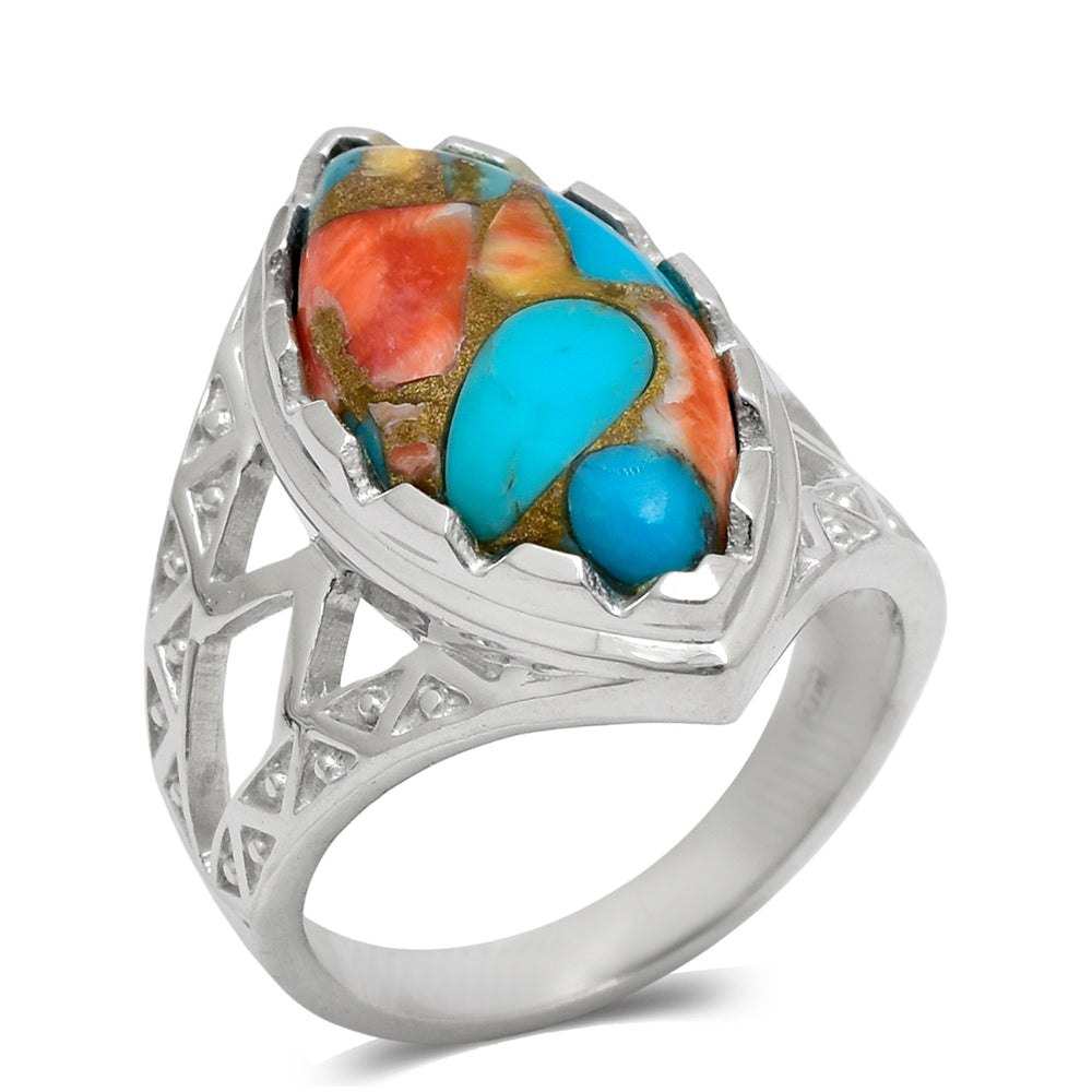 Anillo de Plata con Turquesa Ostra 2 