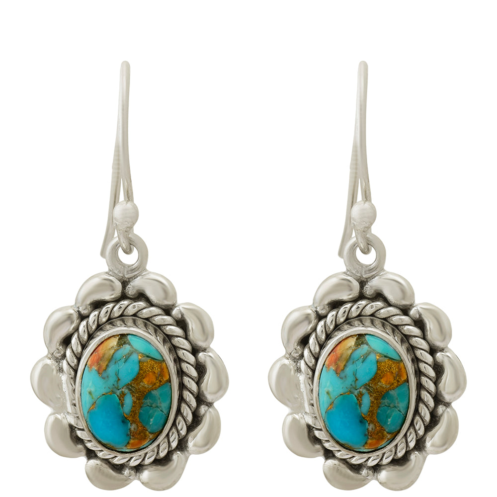 Pendientes de Plata con Turquesa Ostra