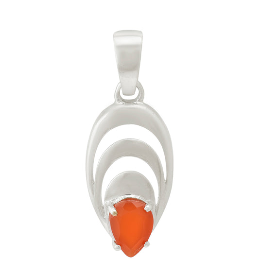 Colgante de Plata con Ágata Roja