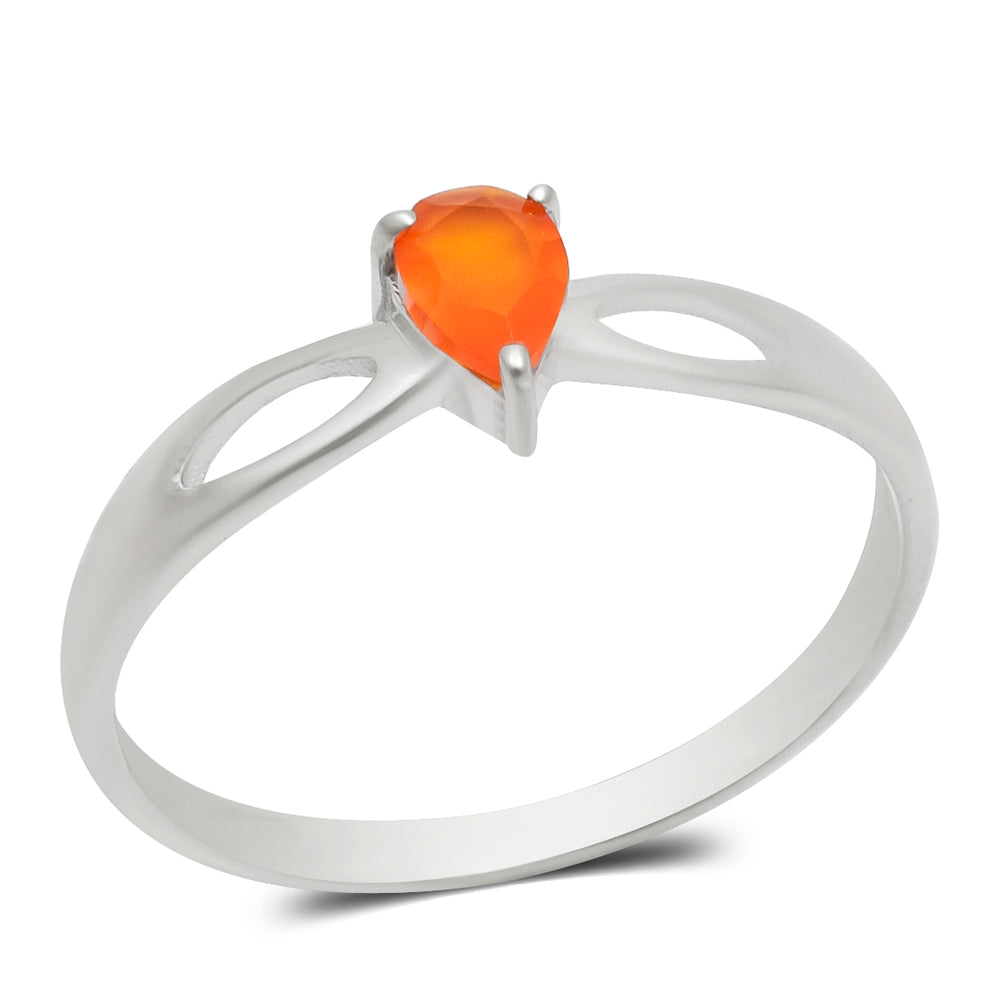 Anillo de Plata con Ágata Roja 2 