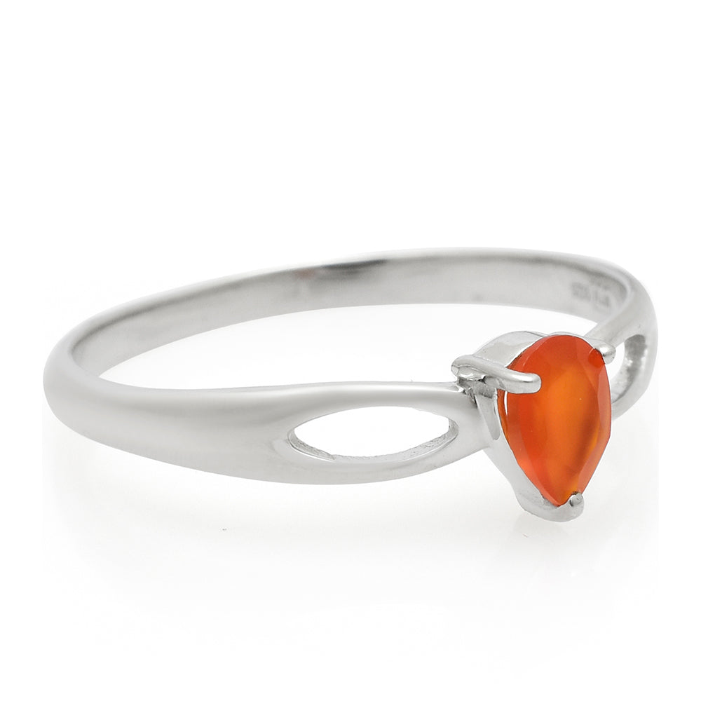Anillo de Plata con Ágata Roja