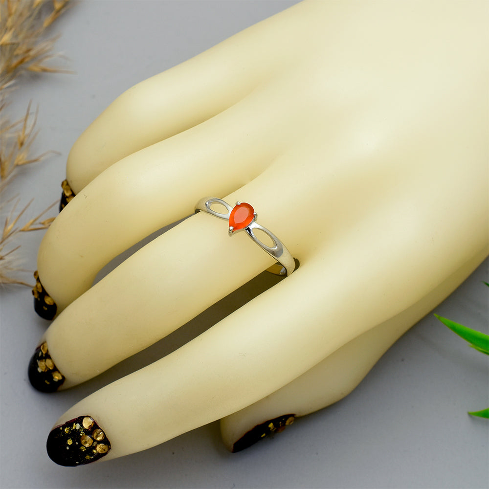 Anillo de Plata con Ágata Roja 4 