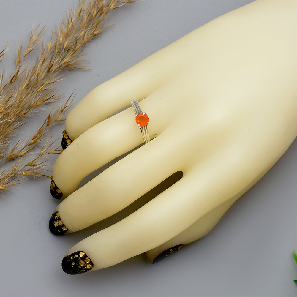 Anillo de Plata con Ágata Roja