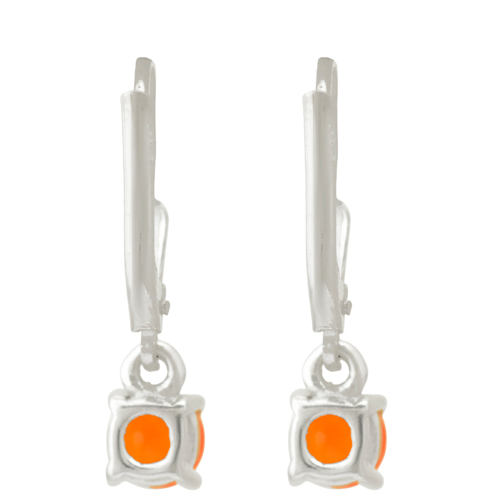 Pendientes de Plata con Ágata Roja 2 