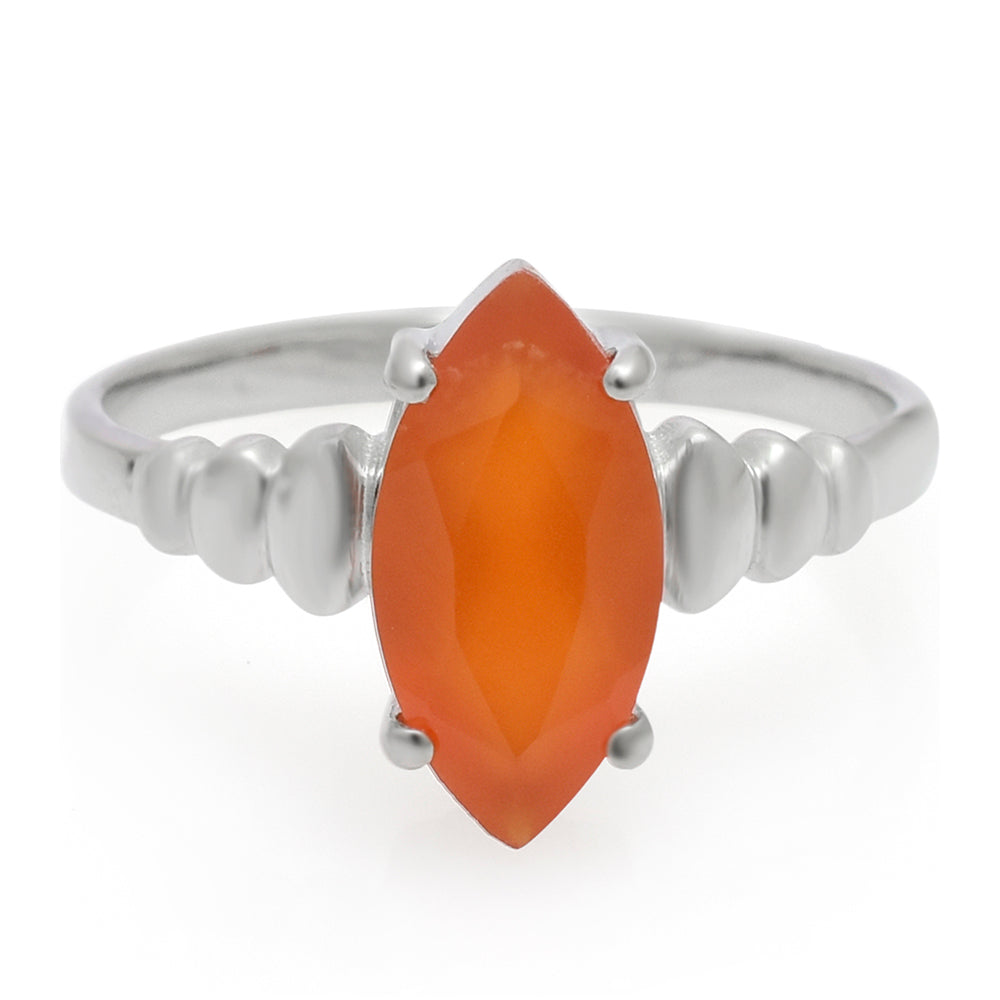Anillo de Plata con Ágata Roja 1 