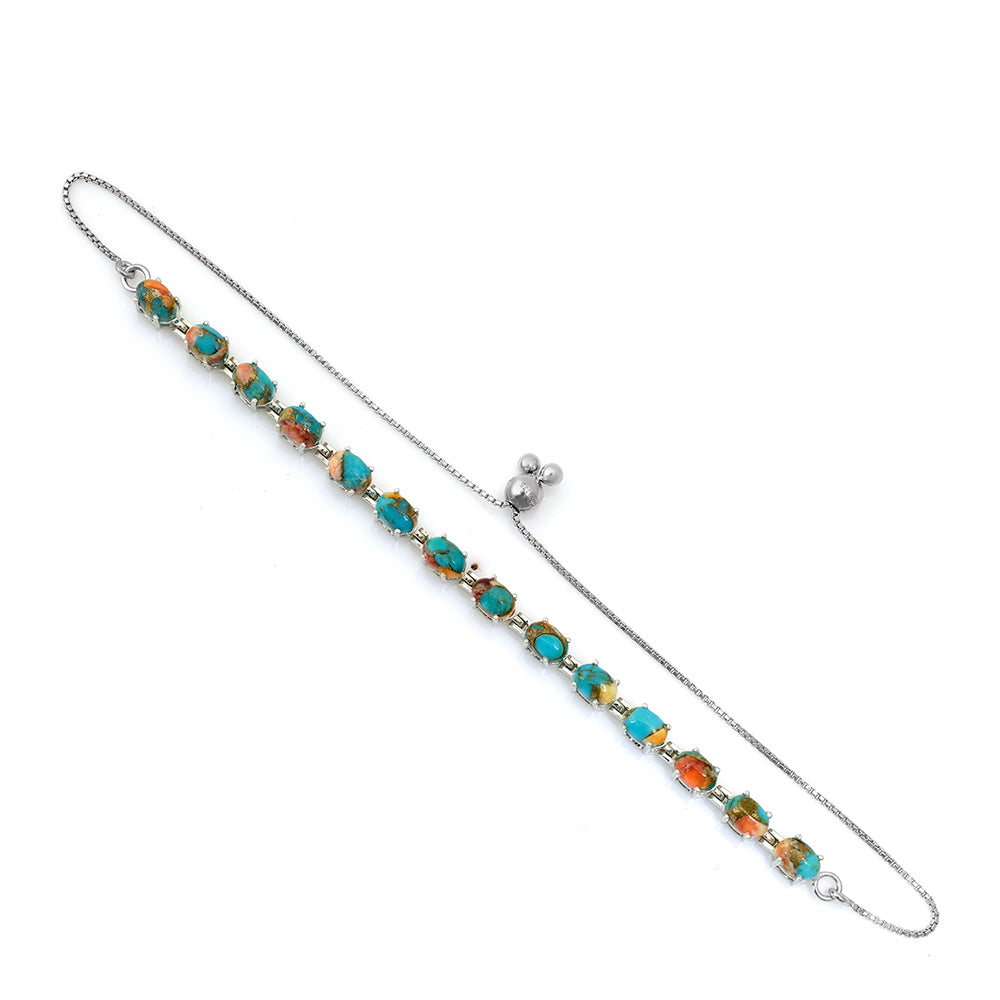 Pulsera de Plata con Turquesa Ostra 2 