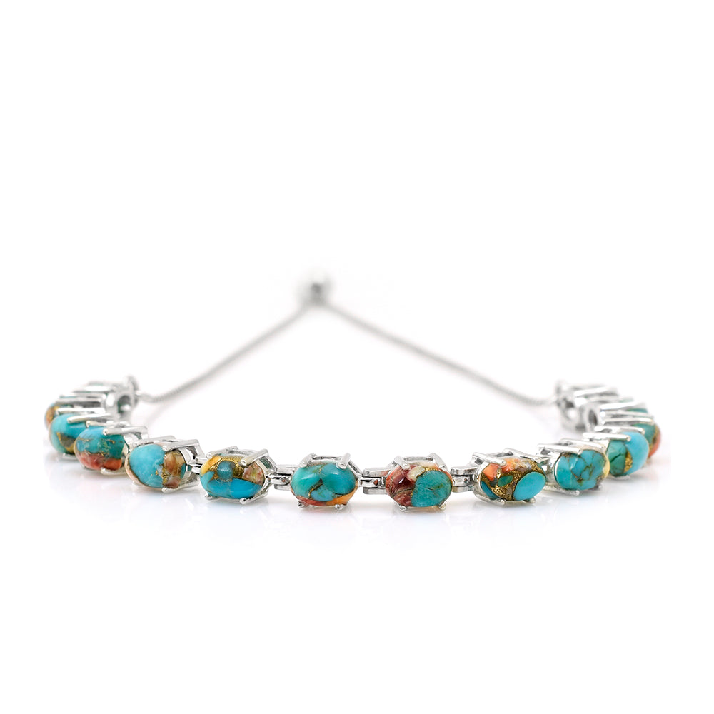 Pulsera de Plata con Turquesa Ostra