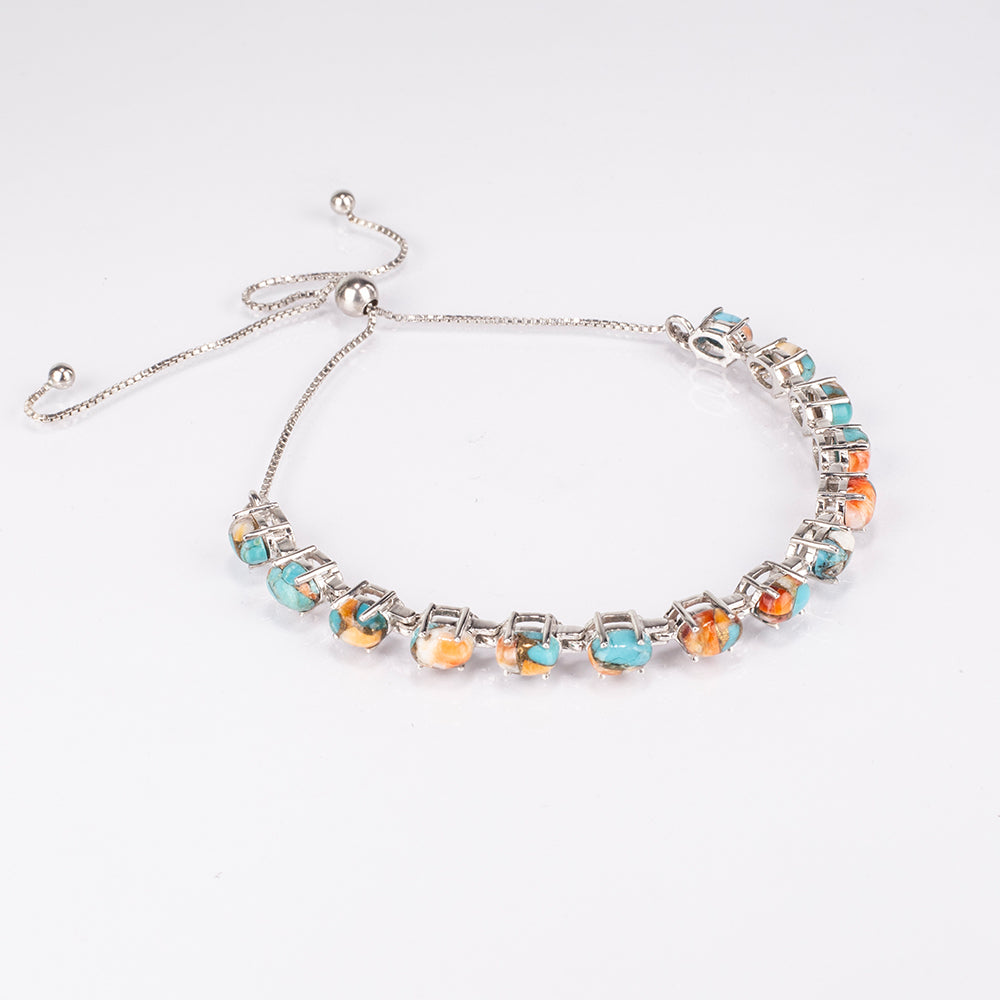 Pulsera de Plata con Turquesa Ostra 5 