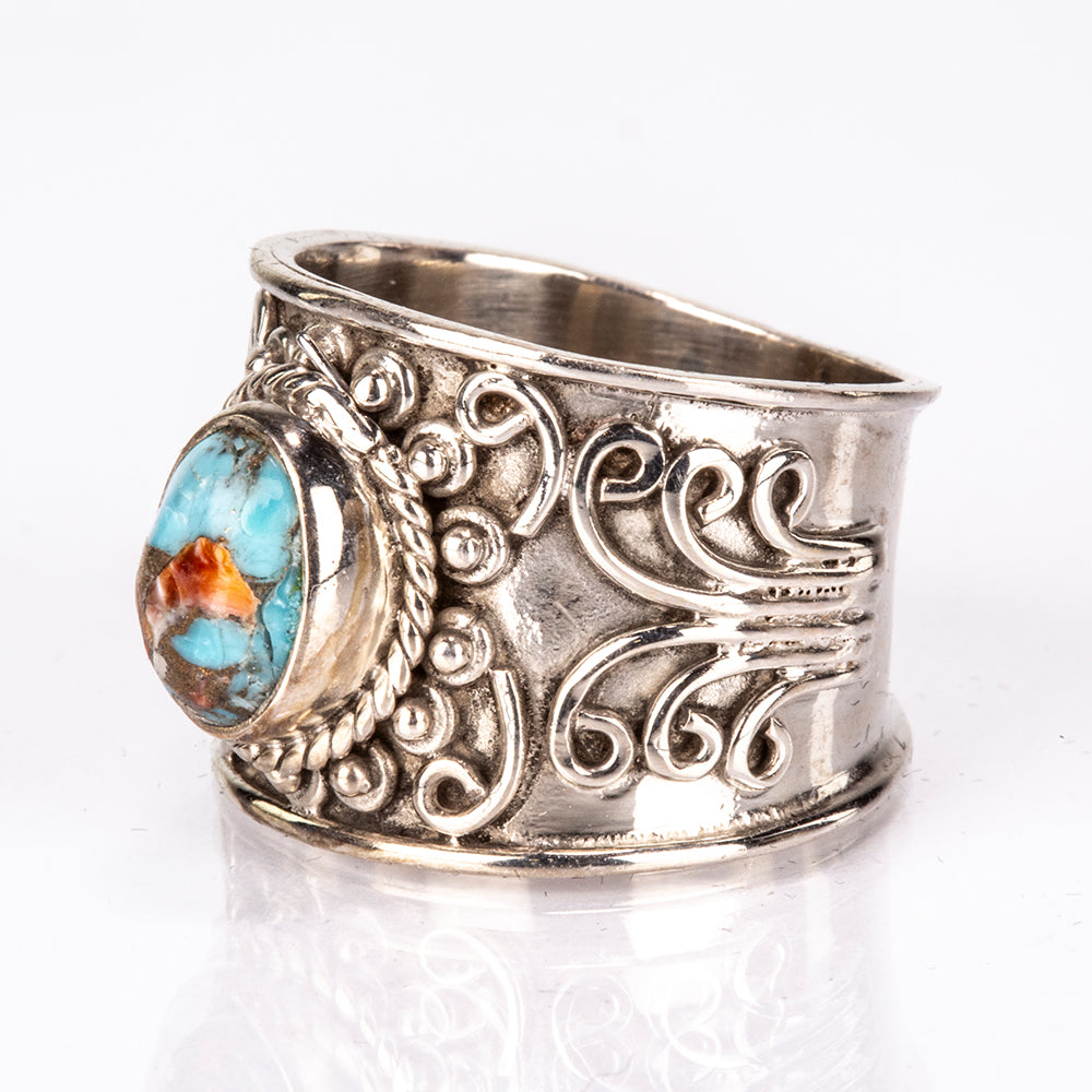 Anillo de Plata con Turquesa Ostra 4 