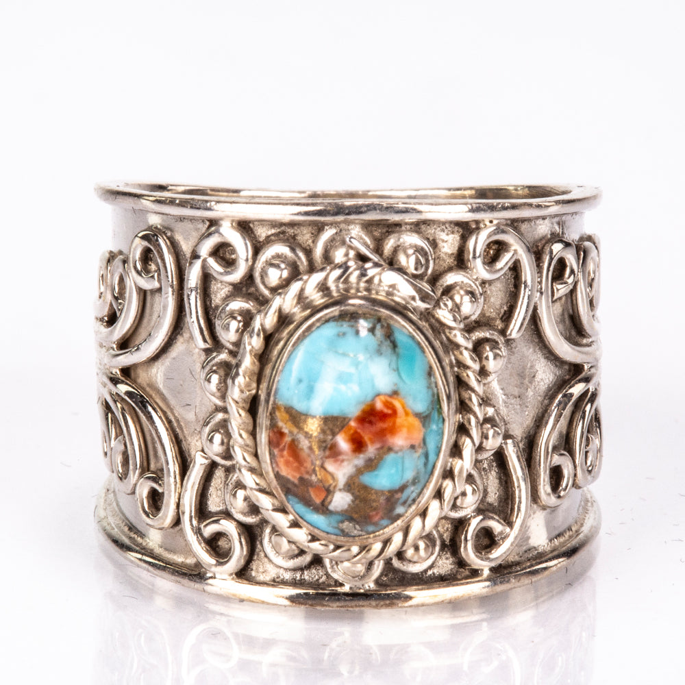 Anillo de Plata con Turquesa Ostra 5 