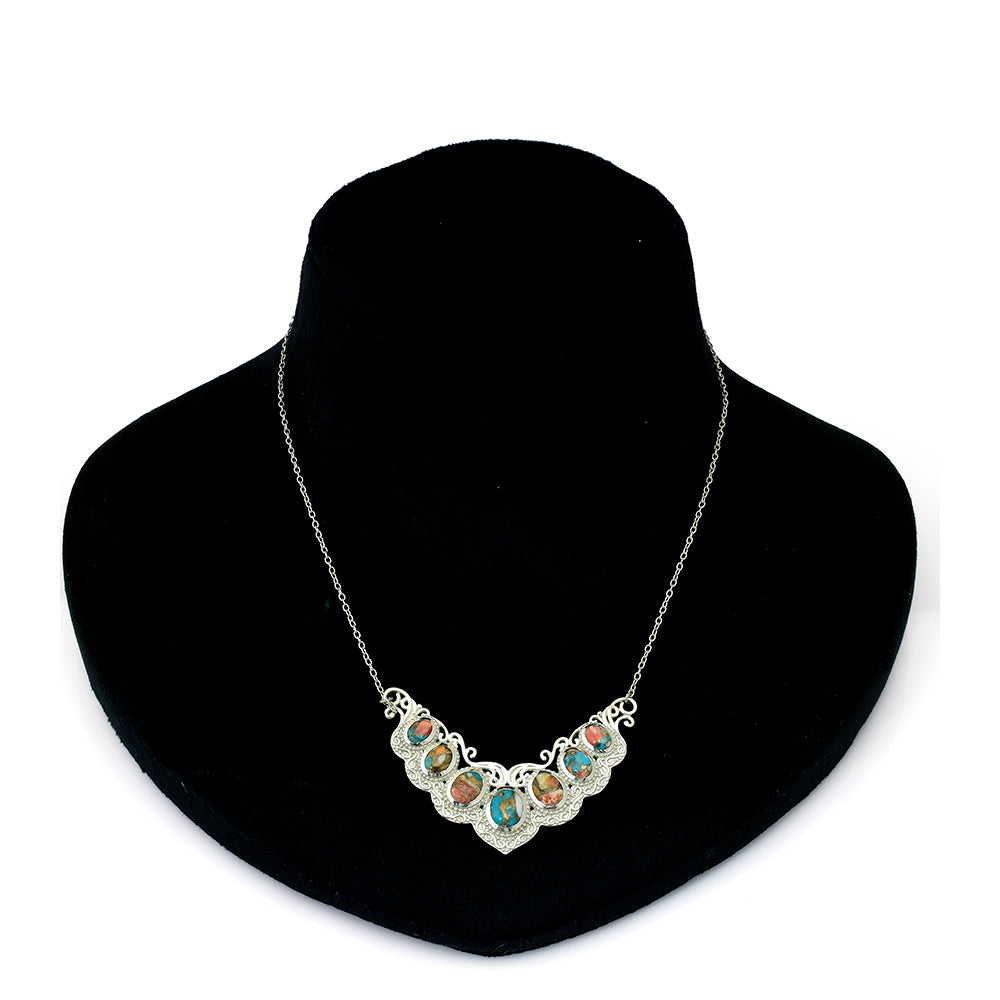 Collar de Plata con Turquesa Ostra 2 