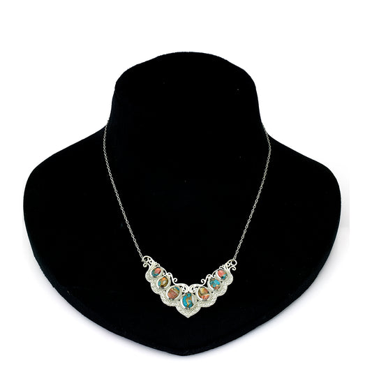 Collar de Plata con Turquesa Ostra