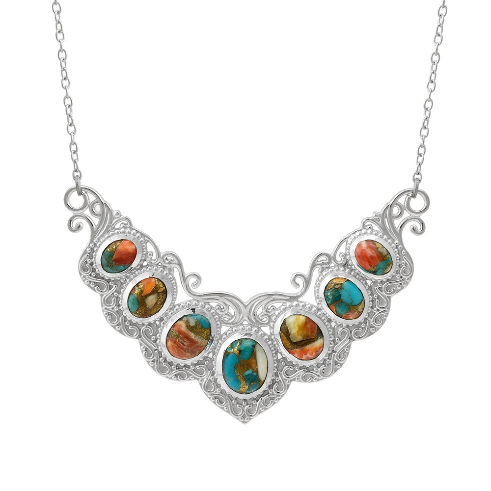 Collar de Plata con Turquesa Ostra