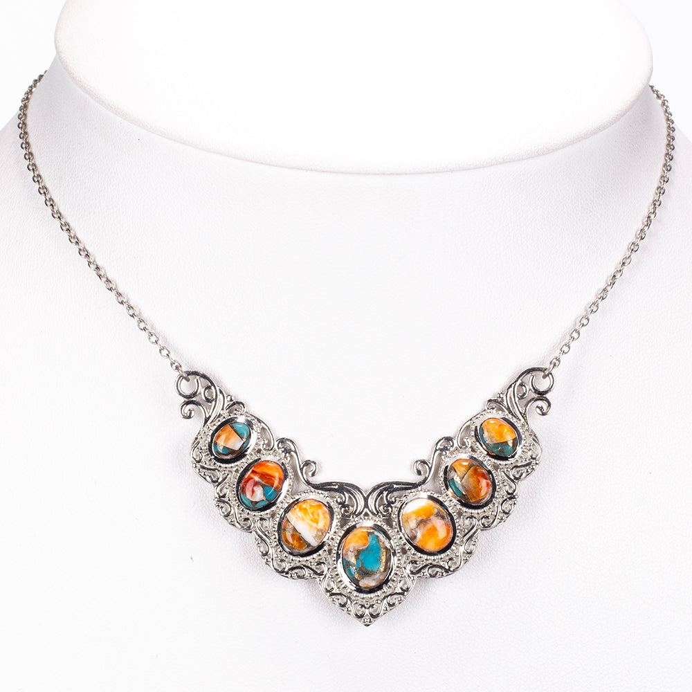 Collar de Plata con Turquesa Ostra