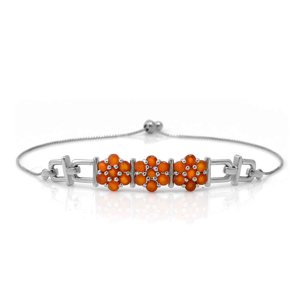 Pulsera de Plata con Ágata Roja 1 