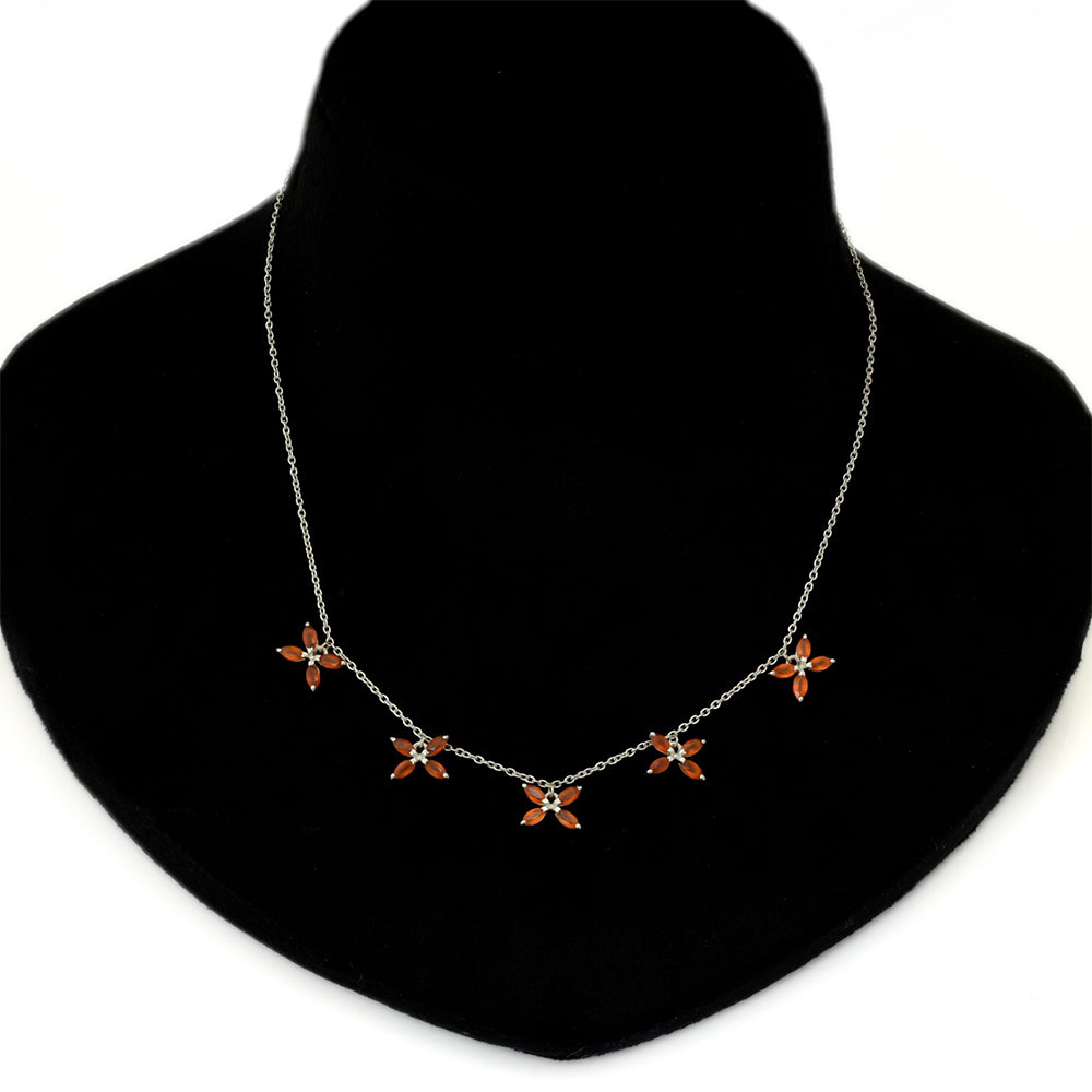 Collar de Plata con Ágata Roja