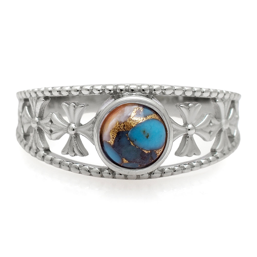 Anillo de Plata con Turquesa Ostra 1 