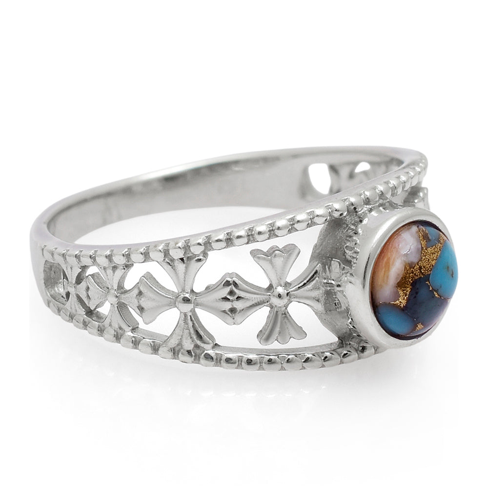 Anillo de Plata con Turquesa Ostra