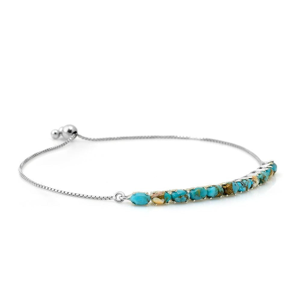 Pulsera de Plata con Turquesa Ostra
