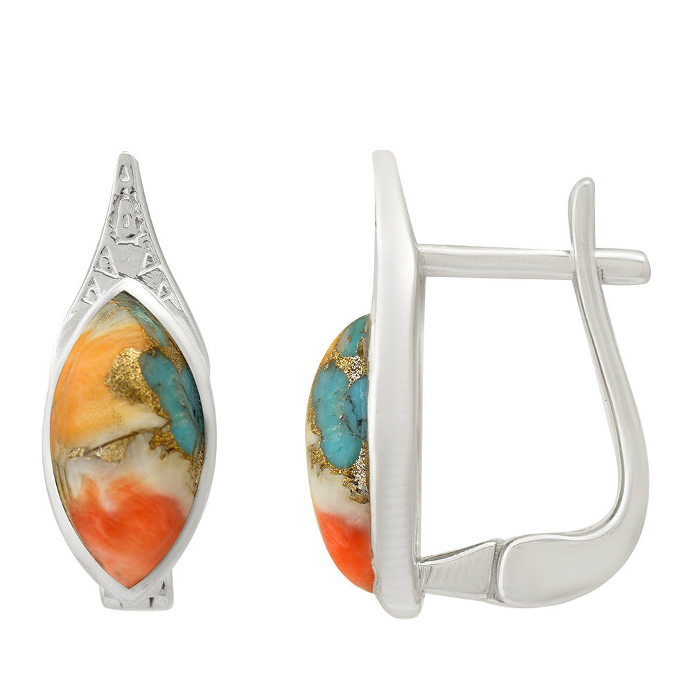 Pendientes de Plata con Turquesa Ostra