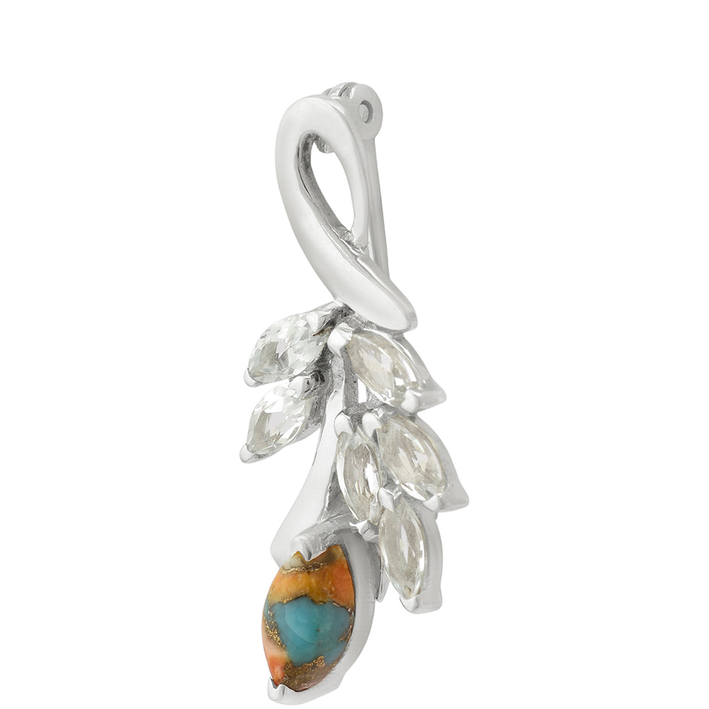 Broche de Plata con Turquesa Ostra 3 
