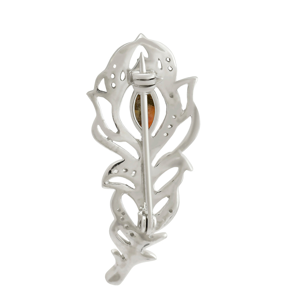 Broche de Plata con Turquesa Ostra 4 