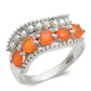 Anillo de Plata con Ágata Roja y Perla blanca de agua dulce