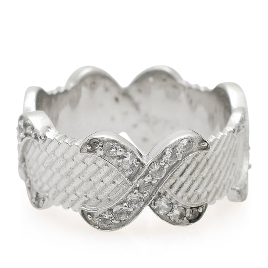 Anillo de Plata con Topacio Blanco