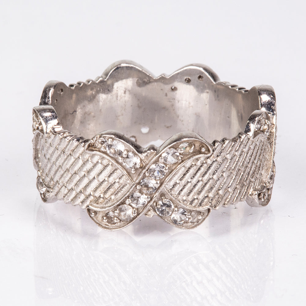 Anillo de Plata con Topacio Blanco