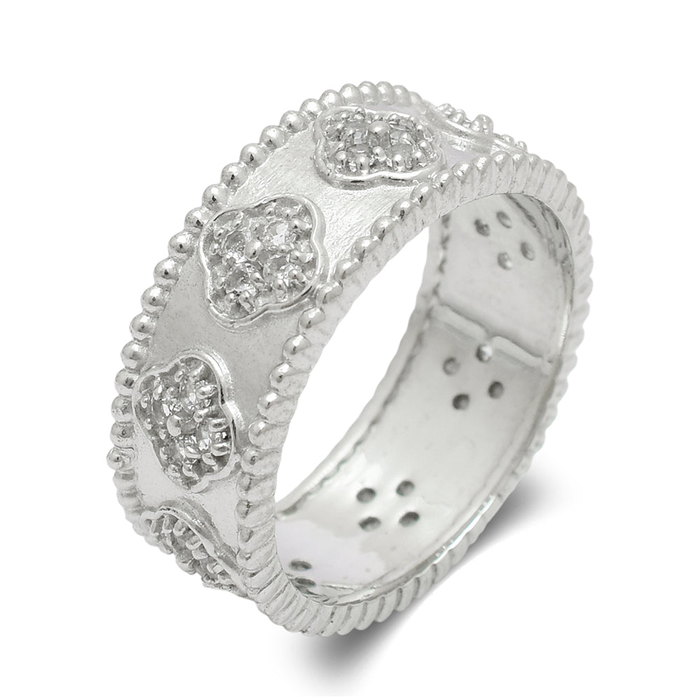 Anillo de Plata con Topacio Blanco