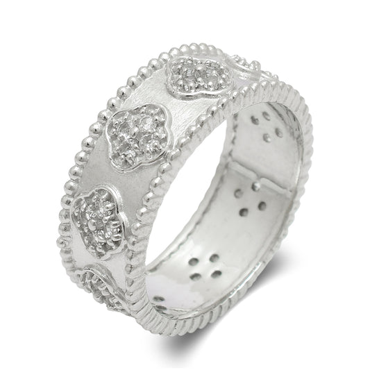 Anillo de Plata con Topacio Blanco