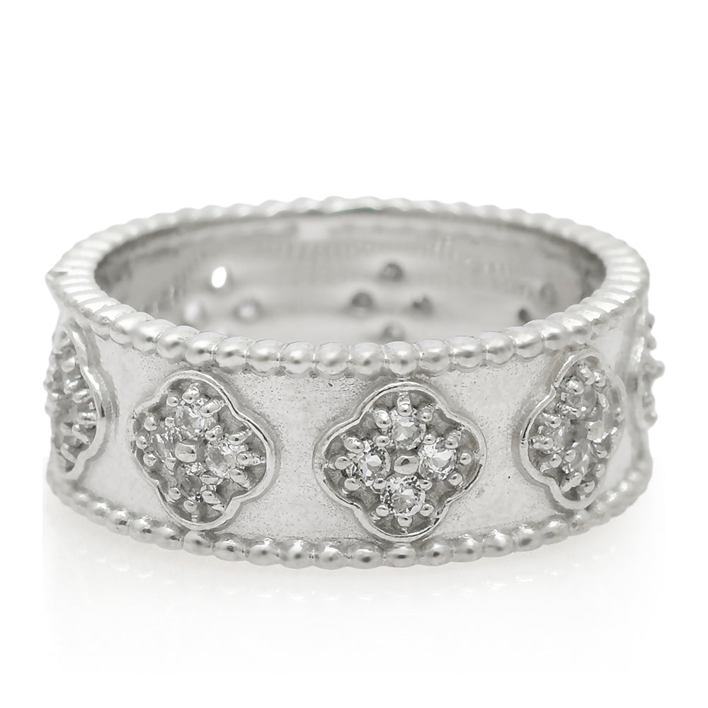Anillo de Plata con Topacio Blanco 1 