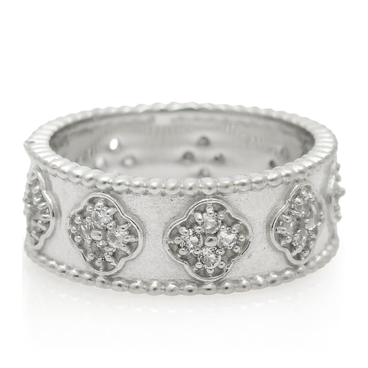 Anillo de Plata con Topacio Blanco